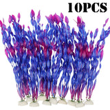 10pcs Artificial Aquarium Plants for Fish Tank Decoration