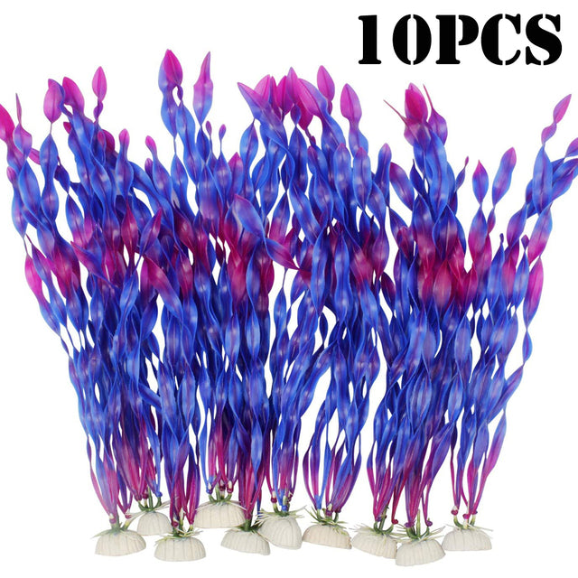 10pcs Artificial Aquarium Plants for Fish Tank Decoration