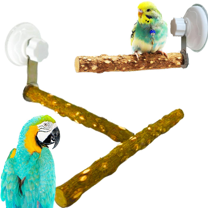 Window & Shower Bird Perch Set with Suction Cups