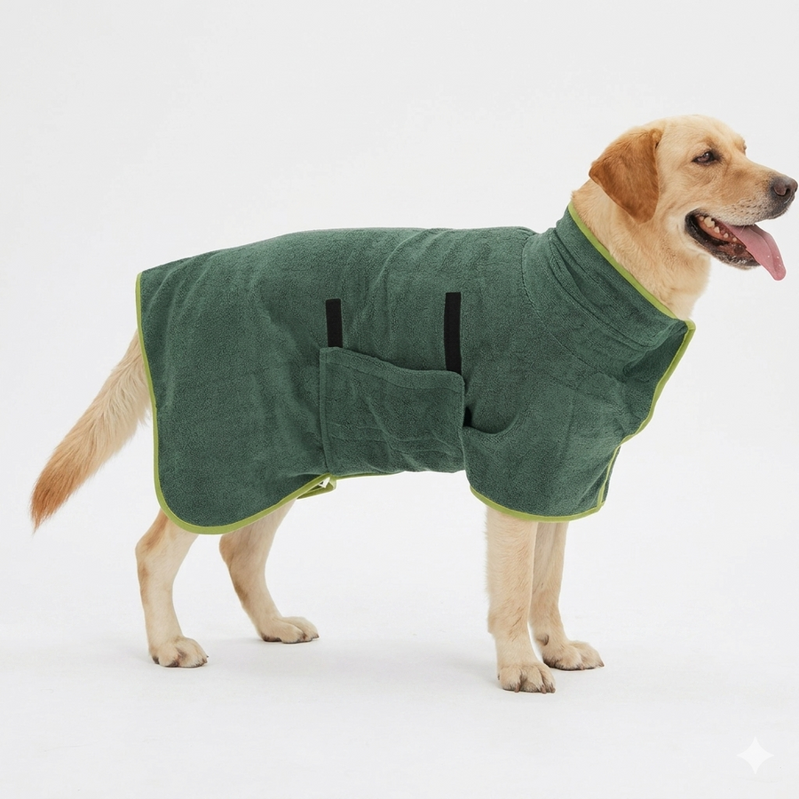 Fast-Drying Dog Bathrobe Towel Wrap