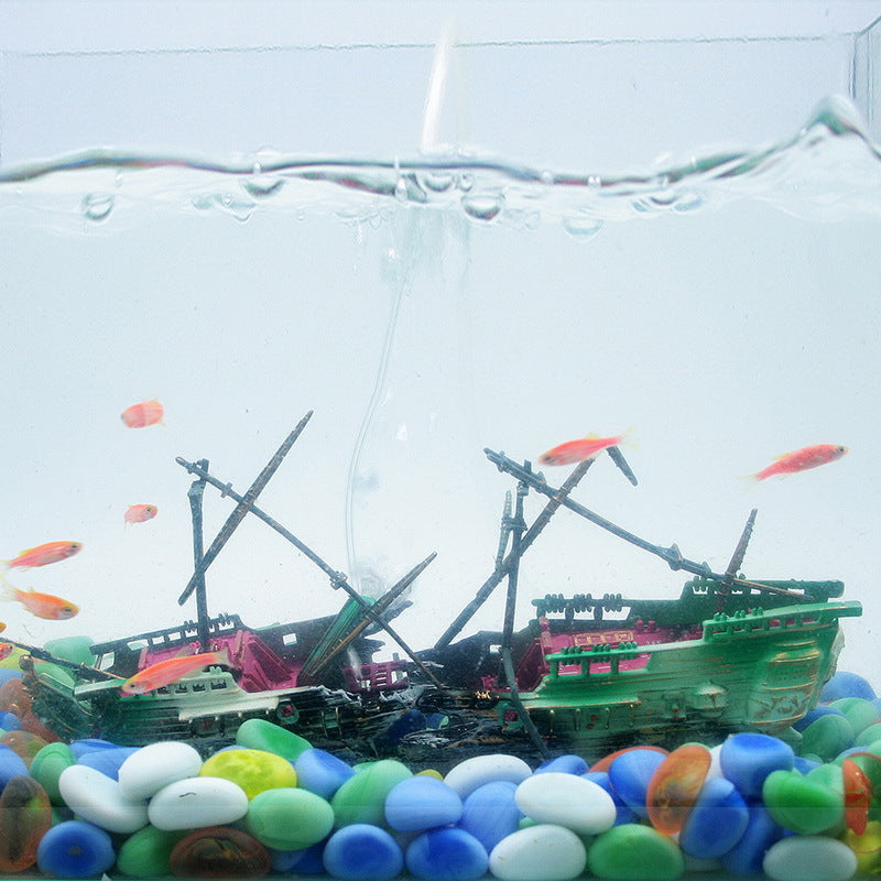 Sunken Pirate Shipwreck Aquarium Decor