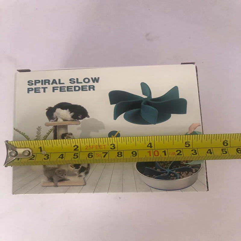 Spiral slow feeder dog bowl top view