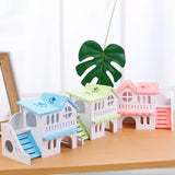 Wooden Two-Layer Hamster House with Ladder Design