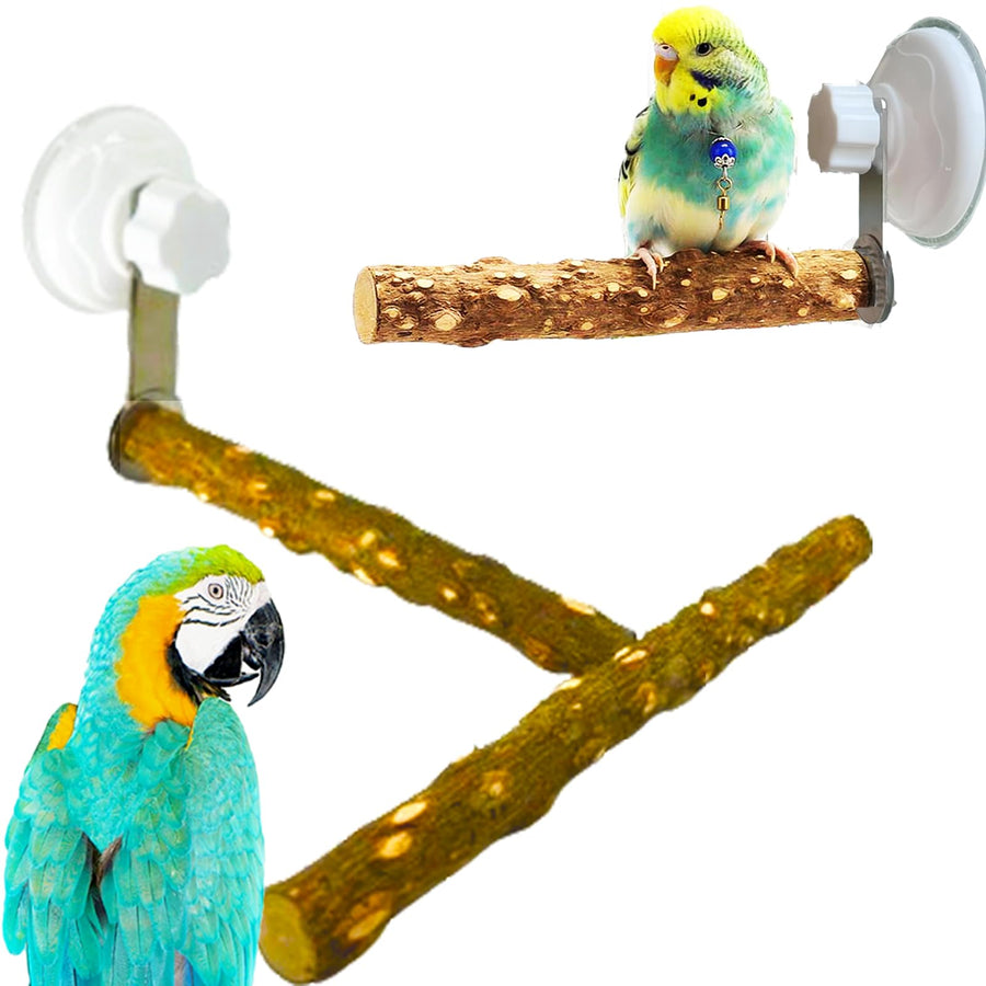 Window & Shower Bird Perch Set with Suction Cups