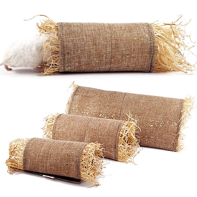 Natural Grass Hideaway Tunnel for Rabbits & Small Pets