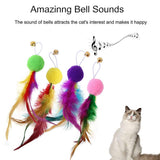 Retractable Cat Feather Toy for Indoor Cats