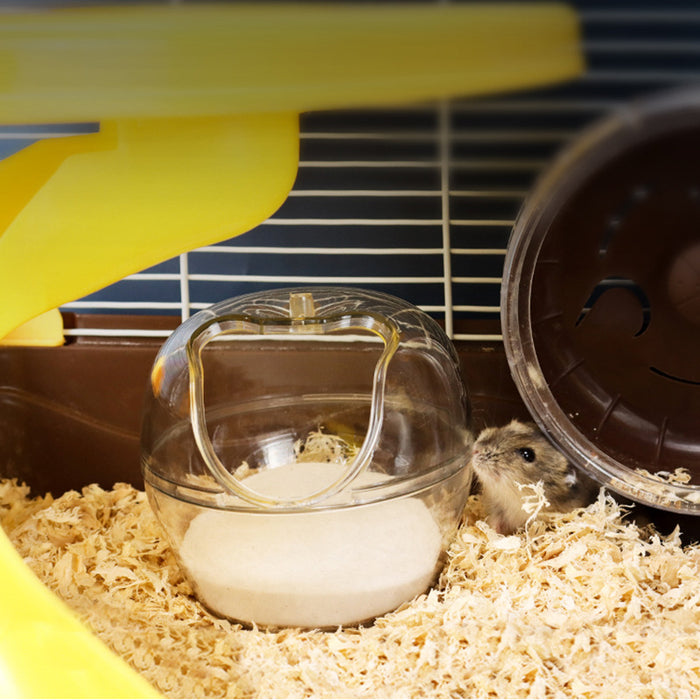 Transparent Hamster Sand Bath Room